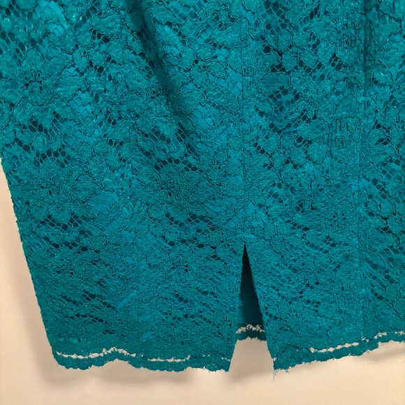 Banana Republic - L'Wren Scott Collection Teal Lace Skirt - Women's Size 4 - Picture 6 of 6